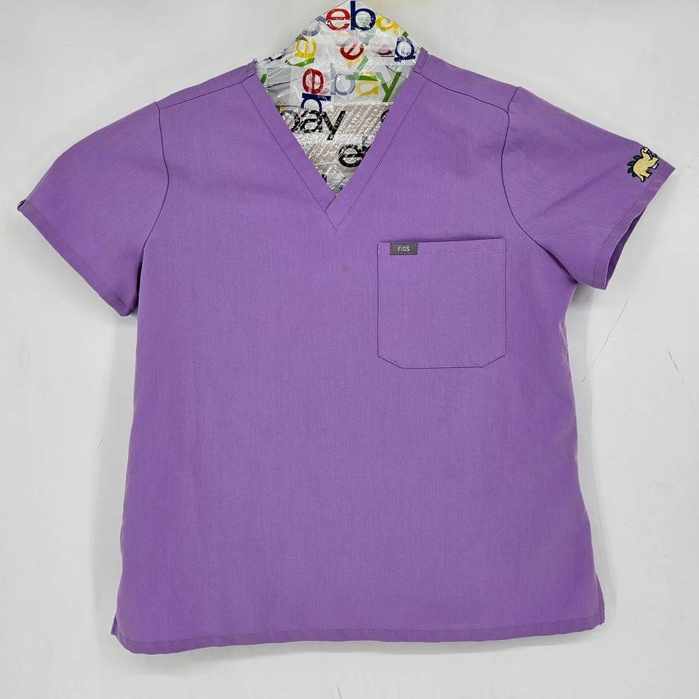 Figs Scrub Top Womens Medium Petite Catarina One Pocket Healthcare Lilac Dawn